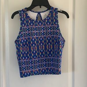 Bright spandex cropped tank